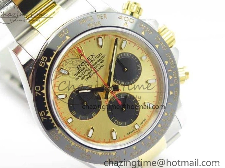 Best On Gold JH Ceramic Bracelet A7750 Dial SS YG SS Daytona Bezel YG Edition 0830